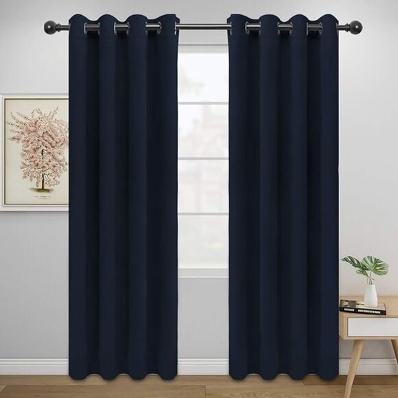 Navy Blue "Easy-Going" brand black out curtains  (2 pack) - Picture 2 of 2